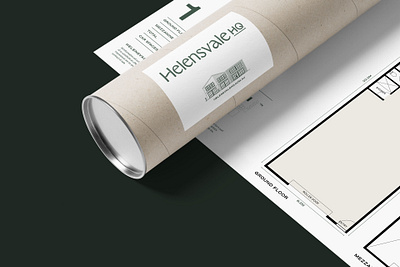 Helensvale HQ Branding branding identity ill illustration line art logo property property development real estate typography watercolour