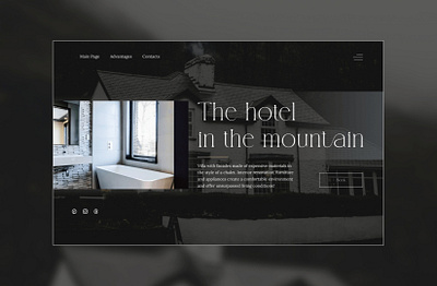 Webdesign for a lux hotel ⛰️ branding design graphic design ui ux web webdesign концепт типографика