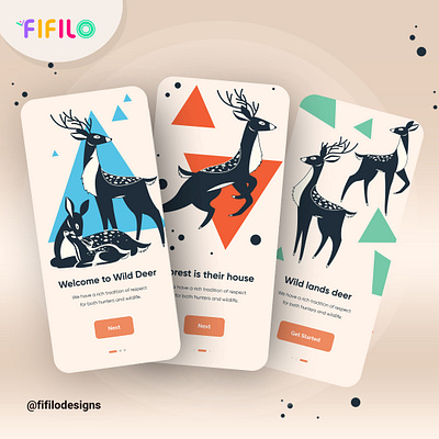 UI/UX Design for Wild Deer App adobexd design figma graphic design illustrator invision logo mobileapp mockup prototyping sketch ui uidesign uiux userexperience userinterface ux uxdesign websitedesign wireframing