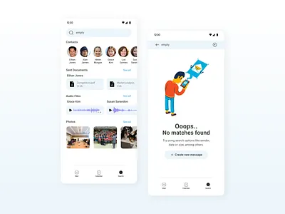 Empty States app app design empty screen empty states error mail app ui