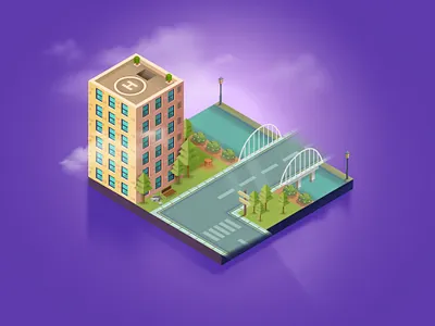 Isometric map 2d adobe building city game gameillustration illustration illustrator isometric map vector