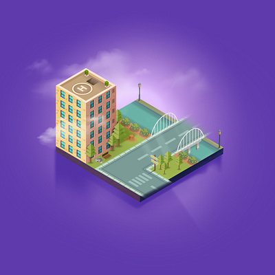 Isometric map 2d adobe building city game gameillustration illustration illustrator isometric map vector