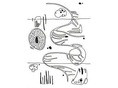 Life forms abstract black design draw drawing flow forms illustration ink life pen pen and ink pen on paper shapes sketch white