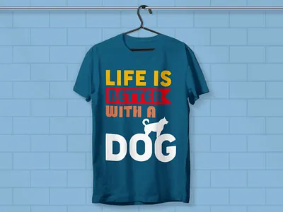 Dog t-shirt design typography dog shirt