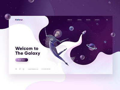 The Galaxy art digital illustration girl graphic design illustration