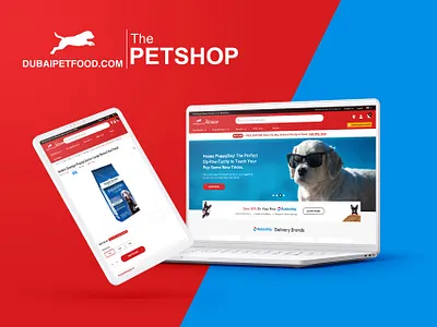 Dubai Pet Food branding clean creative design. typography ui ux