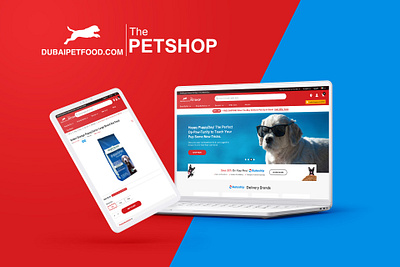 Dubai Pet Food branding clean creative design. typography ui ux
