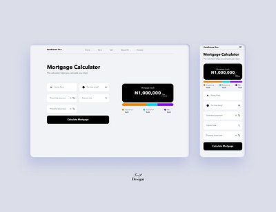 Mortgage Calculator design concept adobe xd design estate figma housing mortgage real estate ui ux