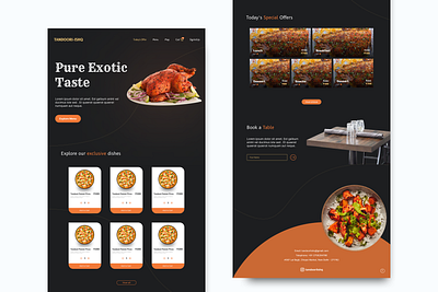 Tandoori Ishq design food food delivery landing page restaurant ui