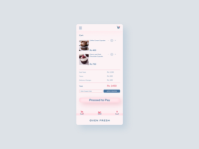 Oven Fresh | Daily UI Challenge 058 (Shopping Cart) 058 58 cart daily ui daily ui 058 dailyui dailyui058 dailyuichallenge shopping cart ui