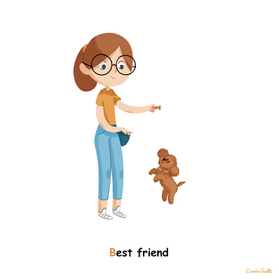 Best friend 🐶 branding children book illustration design digital illustration illustration illustrations kids art kids illustration
