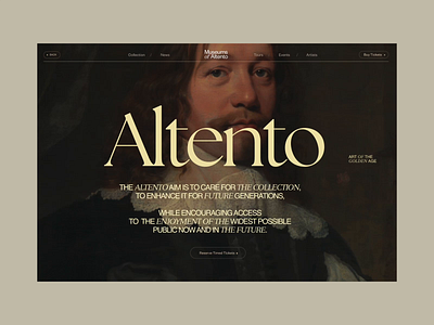 Altento - Museum Dutch of Painting animation architecture art artist branding design figma graphic design illustration logo modern motion graphics museum ui ui ux ui design ux vector web website