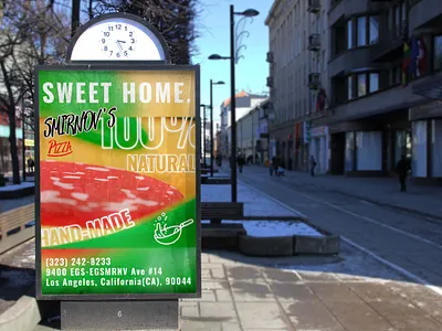 Smirnov’s pizza — Poster 3d blender brand identity branding logo pizza restaurant