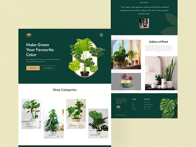 Plant Landing Page branding business logo design garden garden website gardens landing graphic design grass nursery nursery landing nursery page nursery website plant landing plant page plant shop plant website tree landing ui uiux ux