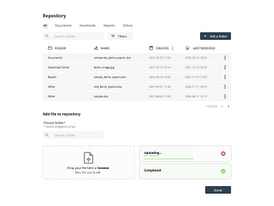 Dashboard - Repository dashboard design documents figma files repository ui uiux upload ux