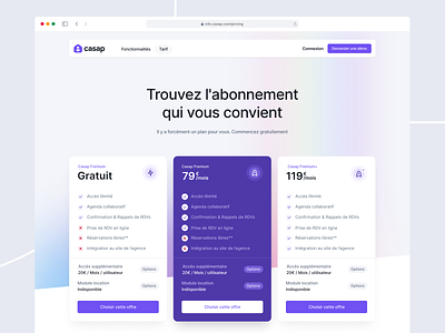 💰 Pricing Page business casap clean glass glassmorphism gradient packages payment plan pricing pricing page purchase ui