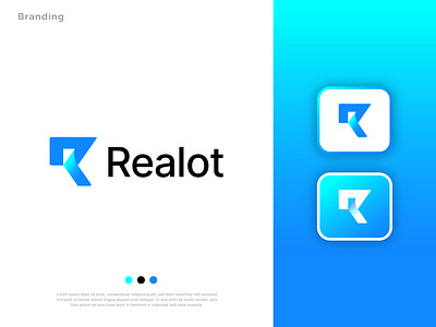 realot-modern-r-letter-logo-design-branding app icon app logo brand identity brand logo branding branding design designer graphic design illustration letter r logo logo design logomark logos logotype minimal minimalist modern logo r logo typography