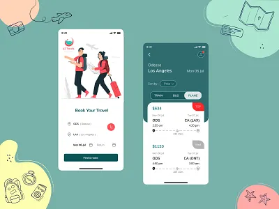 Travel Booking app application branding design graphic design illustration logo mobile typography ui ux vector