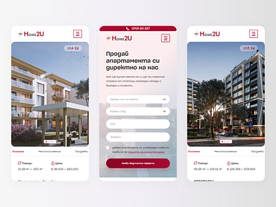 Home2U Design Vol.2 agency apartment architecture building home house landing page properties real estate real estate website realestate residence ui uiux ux web web design website