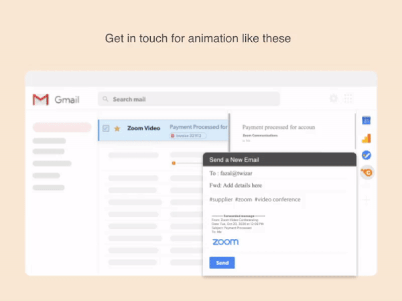 Web Process Animation aep after effects animated animation design dribble gif gmail google drive lottie motion graphics pdf process web app website animation