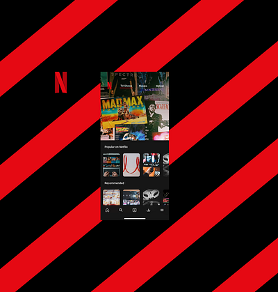 Netflix Mobile Homepage branding ui