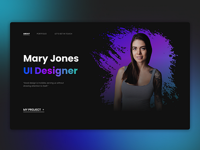 Portofolio landing page blog colorfull getintouch graphic design landingpage page personalportofolio portofolio projectpage projects ui uidesign uxdesign