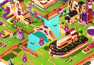 Isometric Illustration for Website concept concept art graphic design illustration isometric website