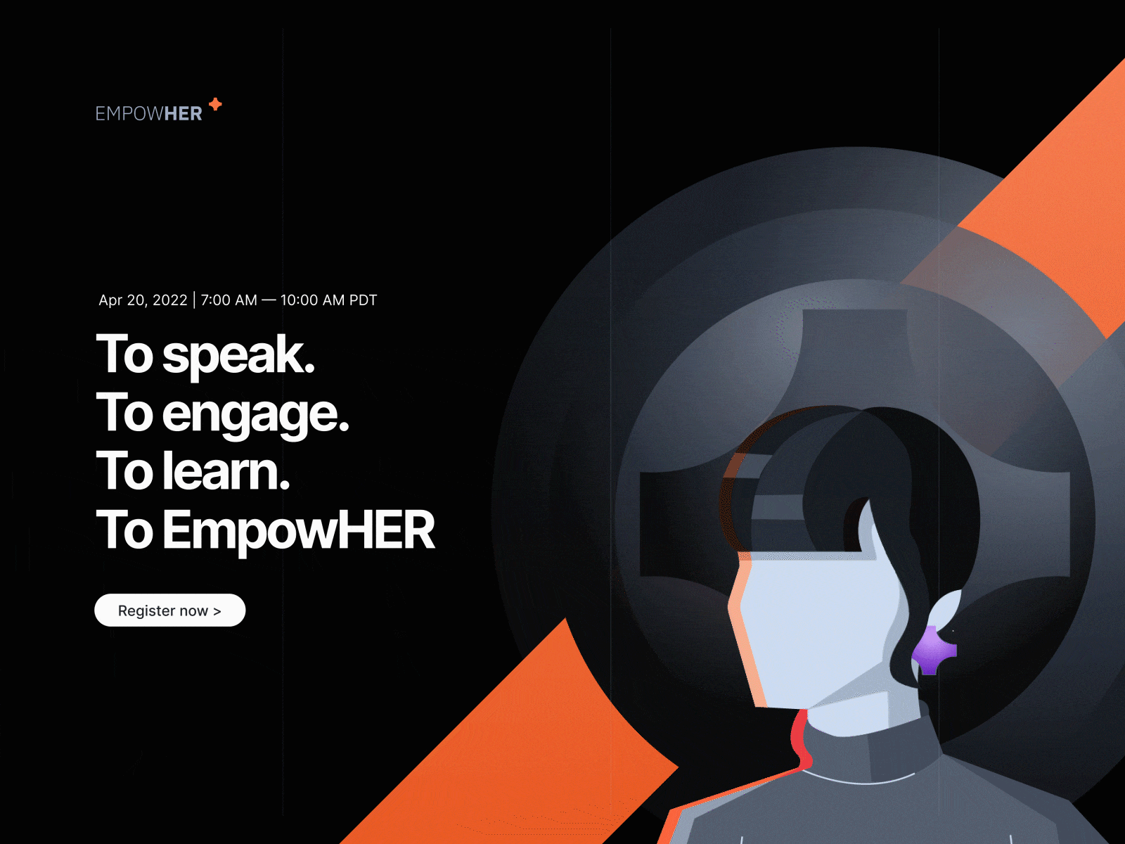 EmpowHER '22 - Landing Page Animation animation design empower gif girl graphic design illustration landing page page design visual design women