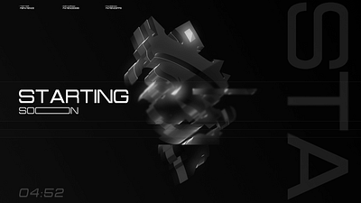 Starting Screen black&white 3d animation black blackwhite branding cinema4d design element3d graphic design illustration illustrator logo motion graphics photoshop ui vector white
