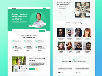 Medical Landing Page Design dashboard design landing page ui uiux web design website