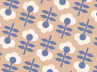 Modern Art Deco Floral art deco floral floral pattern modern art neutral colors neutrals pattern design