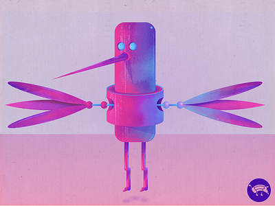 Mechanical Bird affinity affinitydesigner character character design custom brushes design digital illustration hummingbird illustration pencildog watercolor
