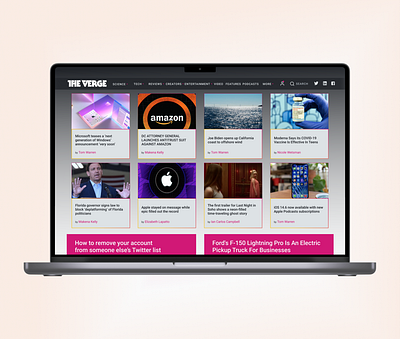 The Verge | Daily UI design figma product design responsive web ui ui design uiux verge web