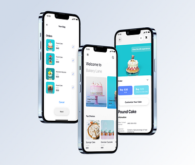 Bakery App | Daily UI bakery cake check out design figma mobile product design ui ui design uiux