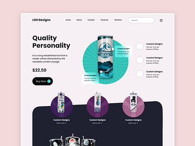 Custom Tumbler Website Design custom design diy graphic design landing page tumbler ui web web design website