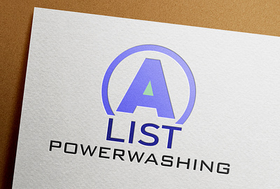 A-List Powerwashing logo a design graphic design logo logo design minimalist mockup simple