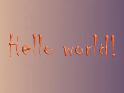 Creepy Hello World 3D Text Background 3d 3d text desktop background gradient background graphic design ombre typography
