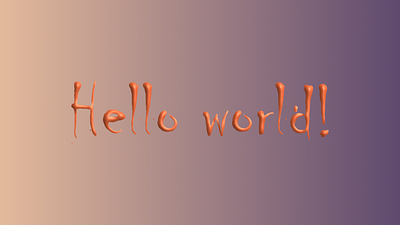 Creepy Hello World 3D Text Background 3d 3d text desktop background gradient background graphic design ombre typography