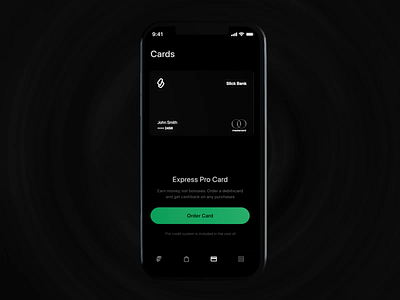 Virtual Debit Card 3d animation app bank banktech card crypto dashboard design digital fintech gif interface mobile motion slick studio ui uiux ux