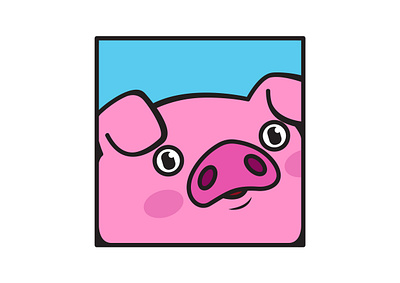 🐷Pig captured on friday🐷 cartoon illustration logo