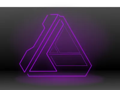 Affinity Designer Purple Neon Logo branding graphic design logo neon effect neon night background purple graphics purple logo purple neon in the dark