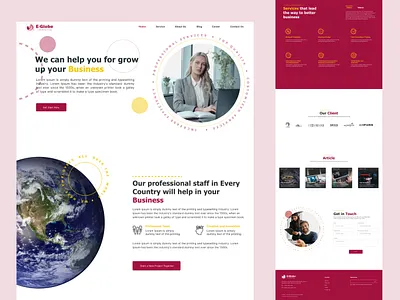 E-Globe IT Consultant Website design ui ux website
