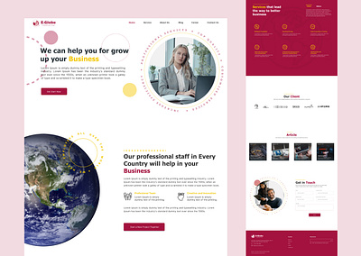 E-Globe IT Consultant Website design ui ux website