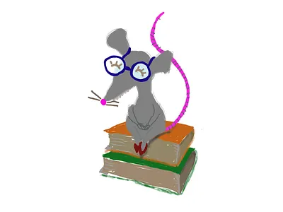 Library rat adobe photoshop childrens book illustration design illustration kids book illusrtation photoshop