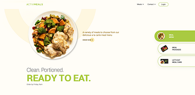 https://activmeals.com branding custom software design graphic design mealprep process automation ui ux web design