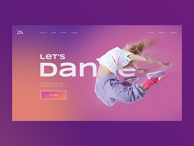 Dance Studio - Concept UI Design concept dance dance school dance academy design ui uiux ux