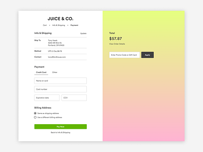 #dailyui 2: Credit Card Checkout dailyui ui ux