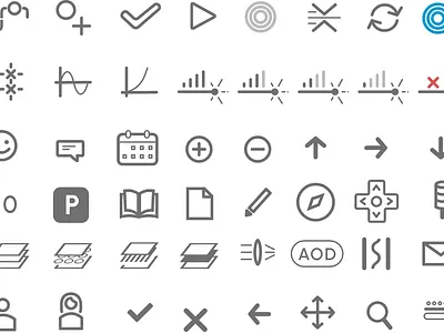 Icon set for Factory Machine Control UI exploration icons ui