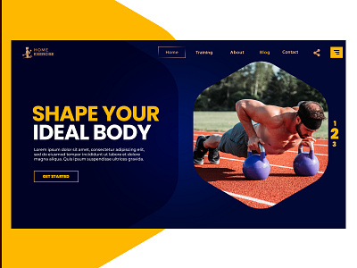 Fitness Landing Page 3d animation branding design fitness graphic design illustration landing page logo ui uiux ux vector