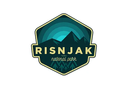 Risnjak National park patch badge camping croatia graphic design hiking illustrator logo national park nature nature park naturepark patch sticker wilderness